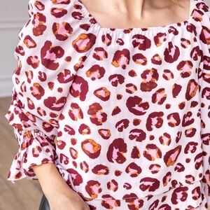 Stylish Leopard Print Women's Top